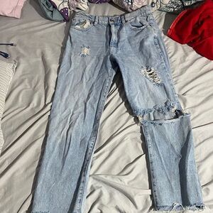 Distressed Light Blue Women's Jeans